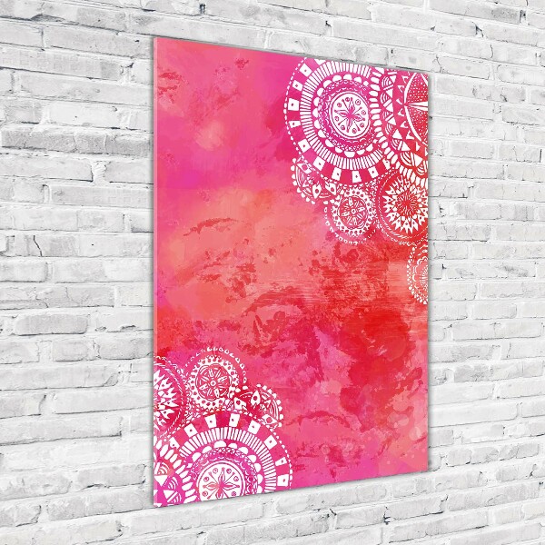 Verticaal glasschilderij Ornamenten