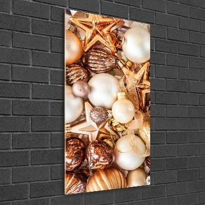 Verticale foto op glas Kerstversieringen