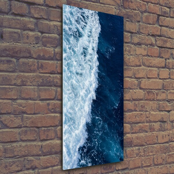 Verticaal glasschilderij Zeegolven