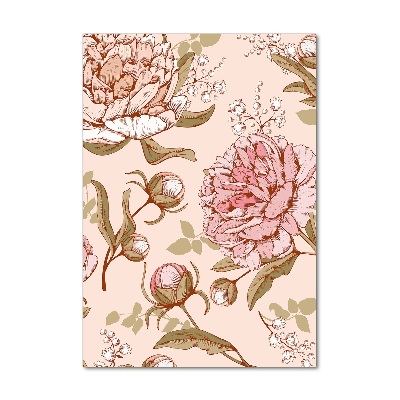 Verticale foto op glas Pioenrozen