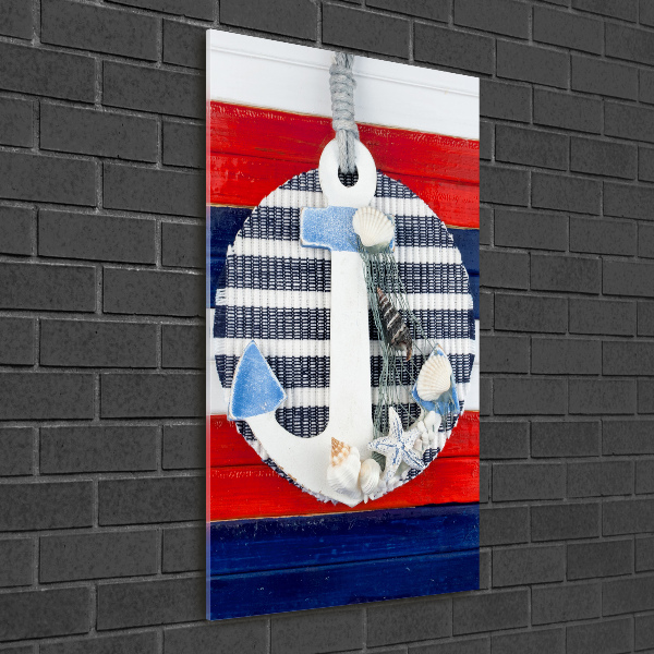 Verticale foto op glas Anker