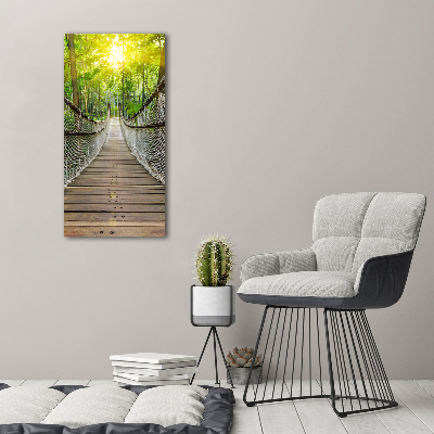 Verticale foto op glas Hangbrug