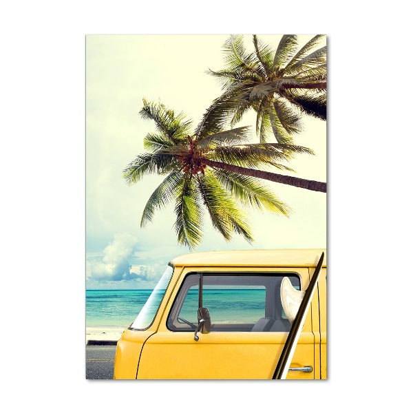 Verticale glasfoto Tijd om te surfen