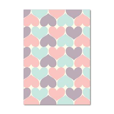 Verticale foto op glas Kleurrijke harten