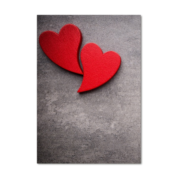 Verticale glasfoto Rode harten