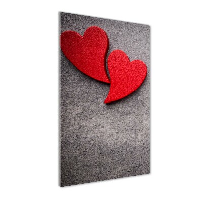 Verticale glasfoto Rode harten