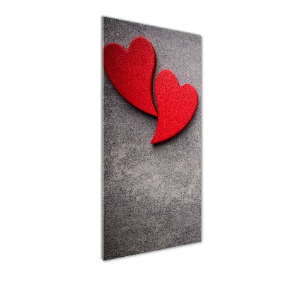 Verticale glasfoto Rode harten