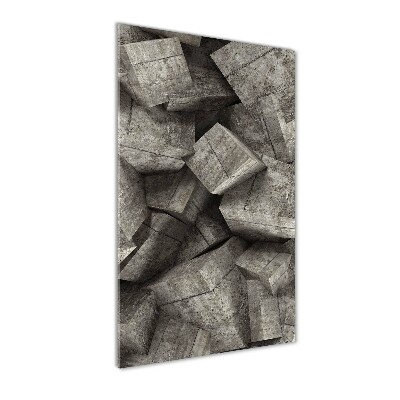 Verticale foto op glas Betonnen kubussen