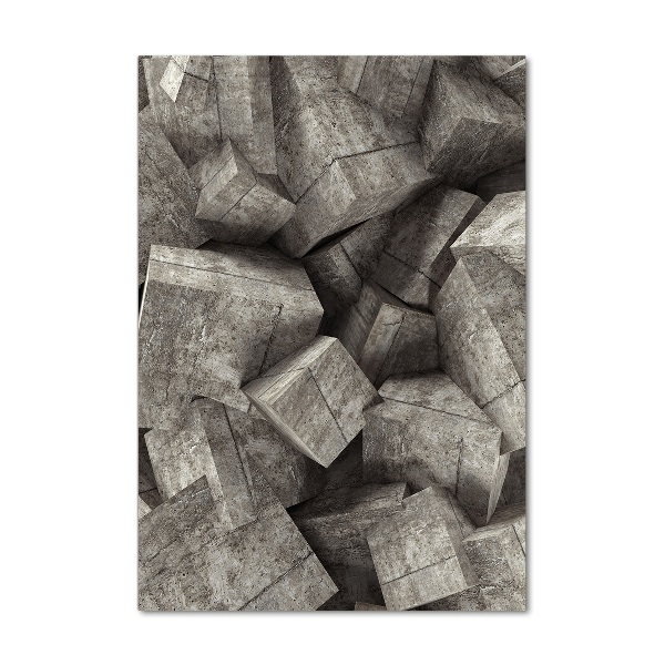 Verticale foto op glas Betonnen kubussen