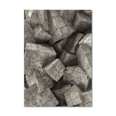 Verticale foto op glas Betonnen kubussen