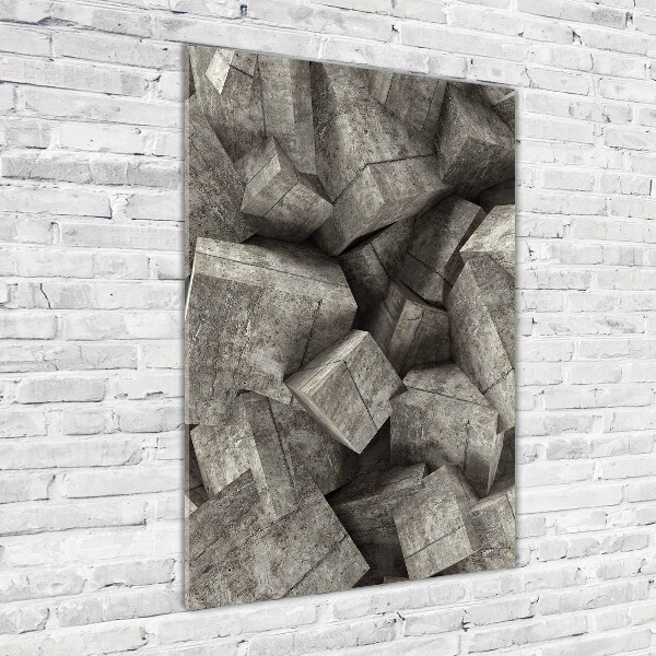 Verticale foto op glas Betonnen kubussen