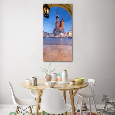 Verticale glasfoto Krakau, Polen