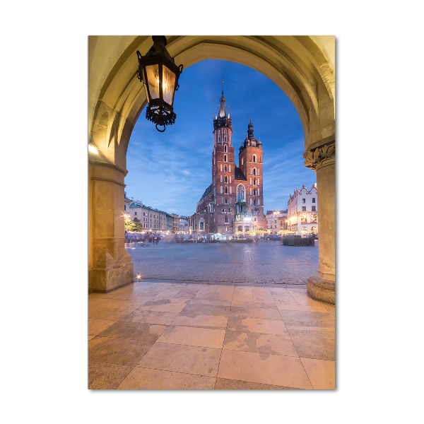 Verticale glasfoto Krakau, Polen