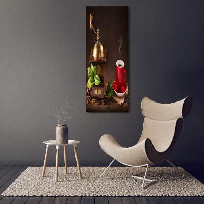 Verticale foto op glas Koffiemolen