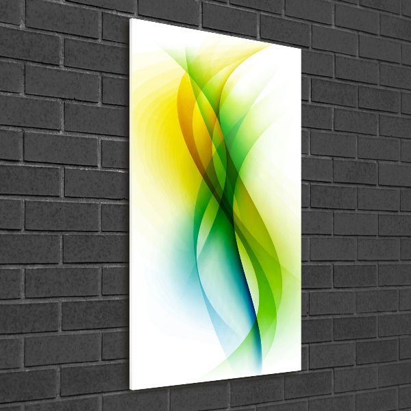 Verticale glasfoto Abstracte golven