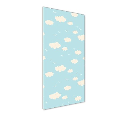 Verticale glasfoto Wolken
