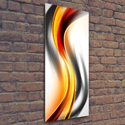 Verticaal glasschilderij Abstracte golven