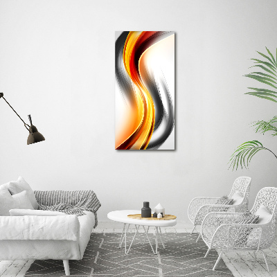 Verticaal glasschilderij Abstracte golven