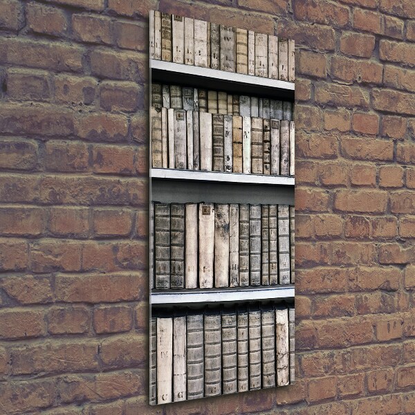 Verticale foto op glas Boekenplank