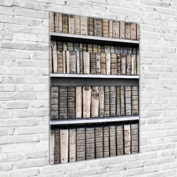 Verticale foto op glas Boekenplank