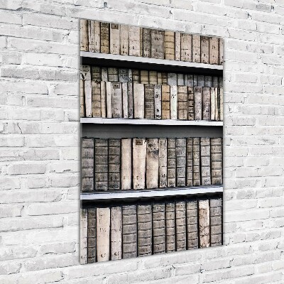 Verticale foto op glas Boekenplank
