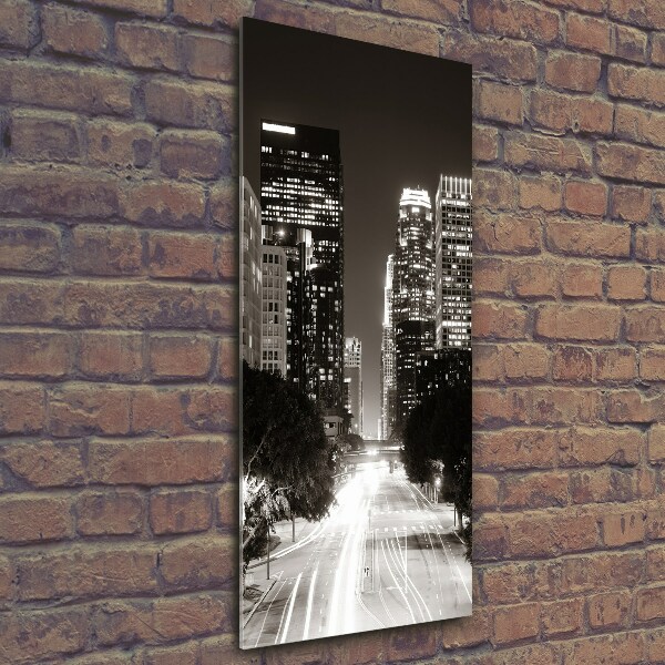 Verticale foto op glas Los Angeles 's nachts