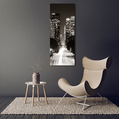 Verticale foto op glas Los Angeles 's nachts