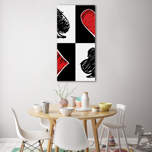 Verticale foto op glas Kaartkleuren