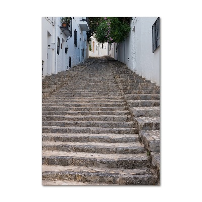 Verticaal glasschilderij Stenen trappen