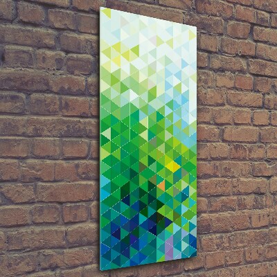 Verticale glasfoto Abstracte driehoeken