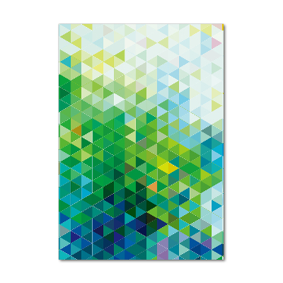 Verticale glasfoto Abstracte driehoeken