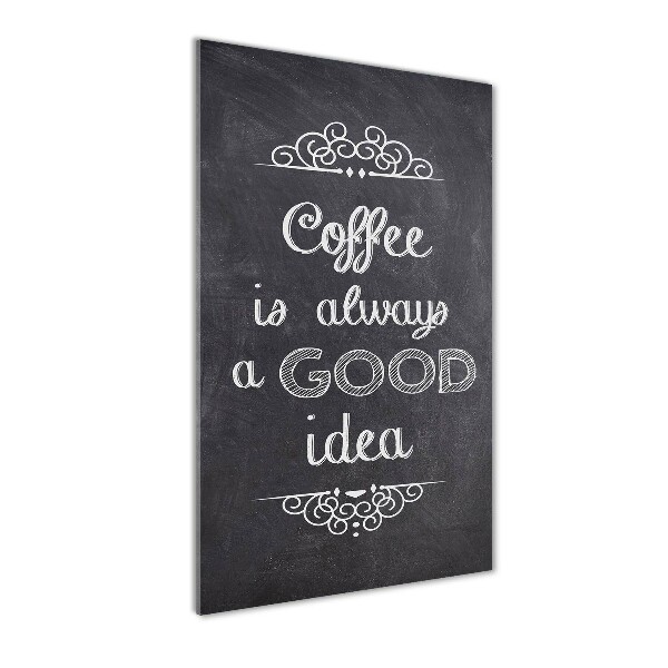 Verticale foto op glas Koffiecollage