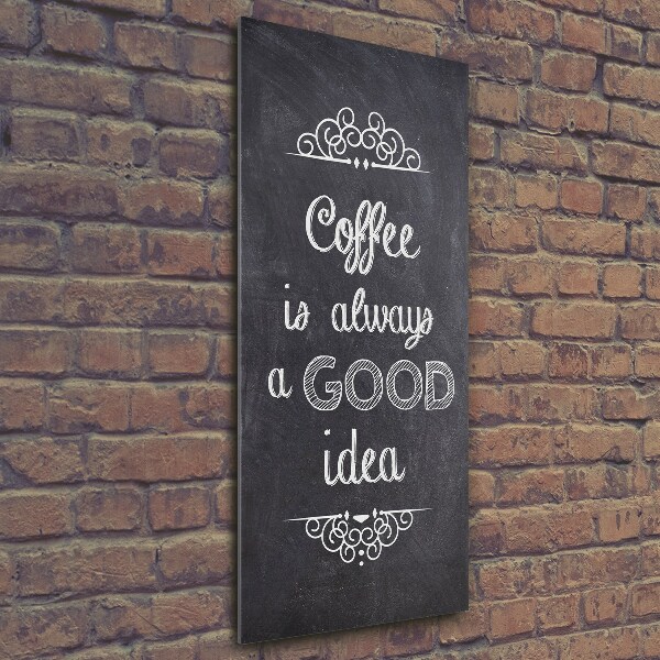 Verticale foto op glas Koffiecollage