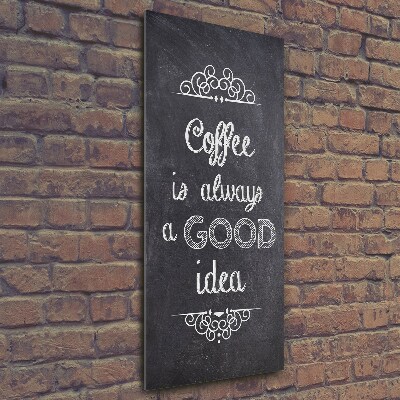 Verticale foto op glas Koffiecollage