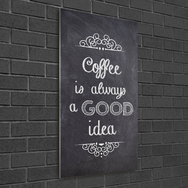 Verticale foto op glas Koffiecollage