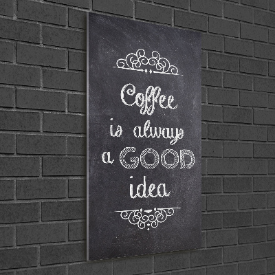 Verticale foto op glas Koffiecollage