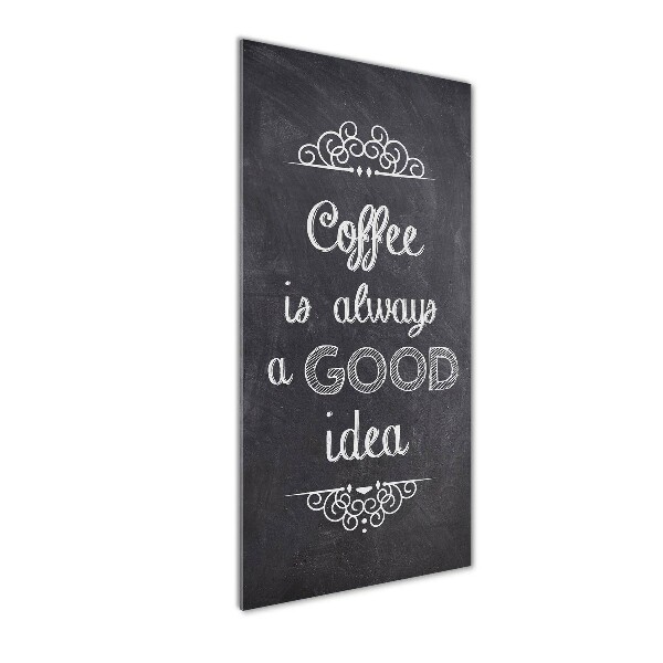 Verticale foto op glas Koffiecollage