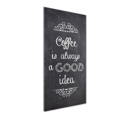 Verticale foto op glas Koffiecollage