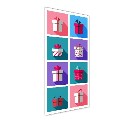 Verticaal glasschilderij Cadeaus