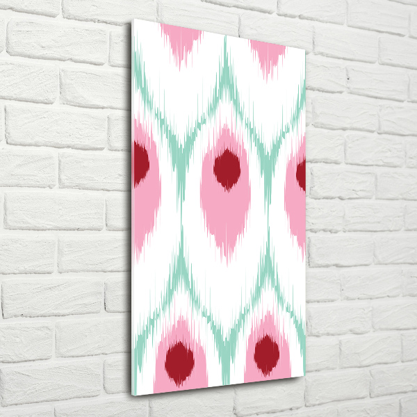 Verticale glasfoto Pauwenpatroon