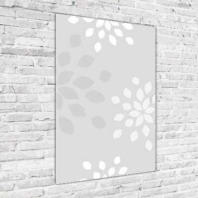 Verticale foto op glas Bloemenpatroon