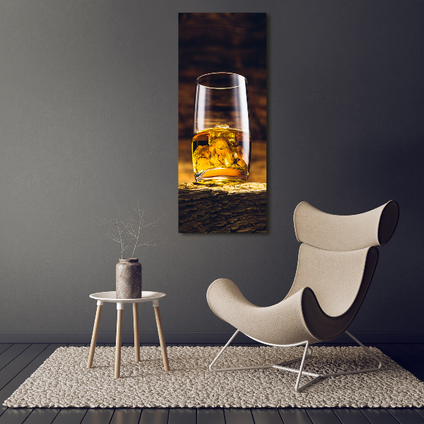 Verticale glasfoto Bourbon in een glas