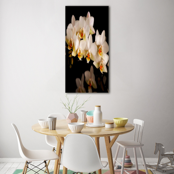 Verticale glasfoto Orchidee