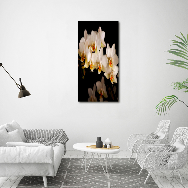 Verticale glasfoto Orchidee