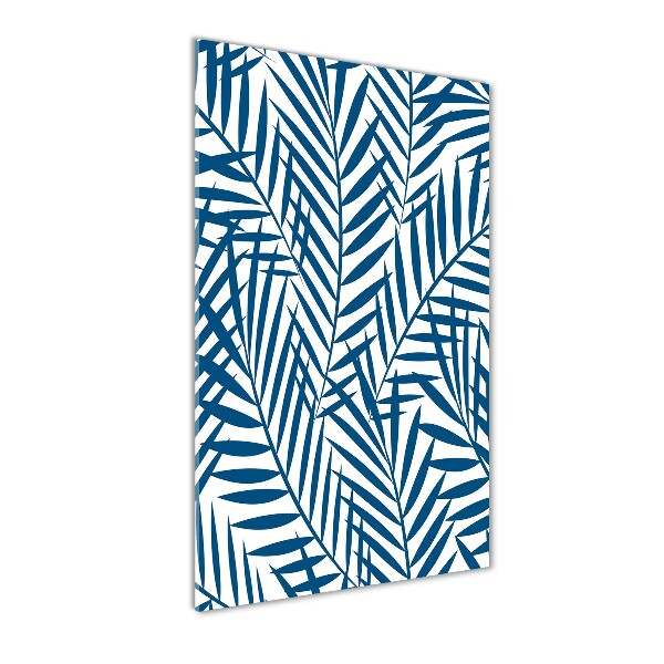 Verticale glasfoto Tropische bladeren
