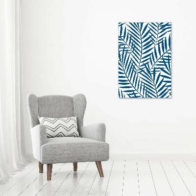 Verticale glasfoto Tropische bladeren