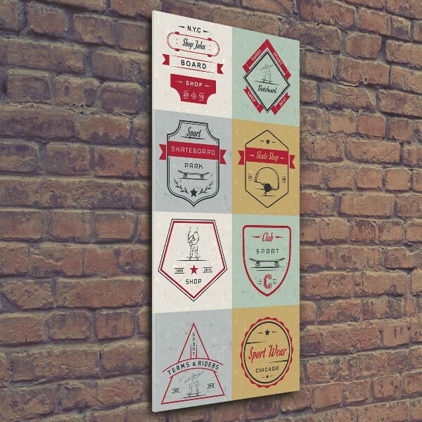 Verticale foto op glas Skateboardborden