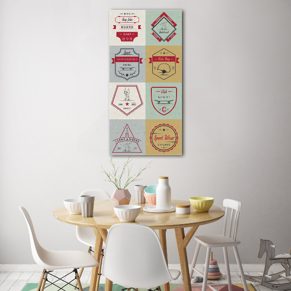 Verticale foto op glas Skateboardborden