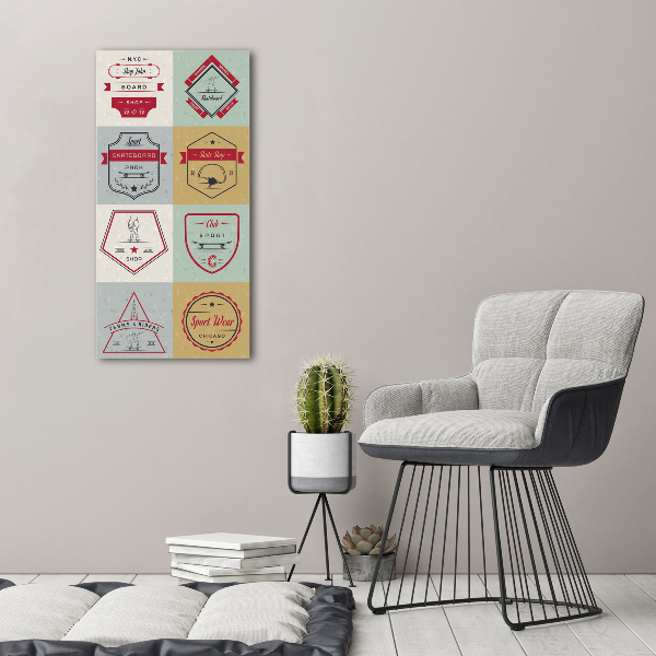 Verticale foto op glas Skateboardborden