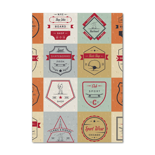 Verticale foto op glas Skateboardborden